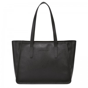 Longchamp Le Foulonné L Tote Tassen Dames Zwart | 6815-DZOHI