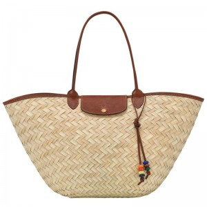 Longchamp Le Panier Pliage XL Handtas Dames Bruin | 4863-AKCYG