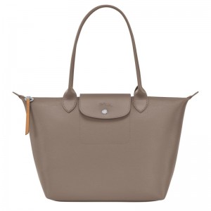 Longchamp Le Pliage City M Tote Tassen Dames Grijs Bruin | 7863-FUCSR