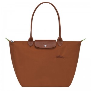 Longchamp Le Pliage Green L Tote Tassen Dames Bruin | 1342-UNOPR