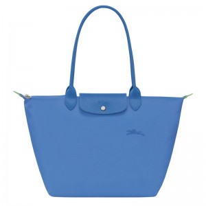 Longchamp Le Pliage Green L Tote Tassen Dames Blauw | 4891-XKEGI