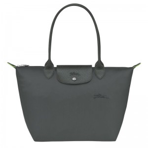 Longchamp Le Pliage Green M Tote Tassen Dames Diepgrijs | 4602-WPHXC