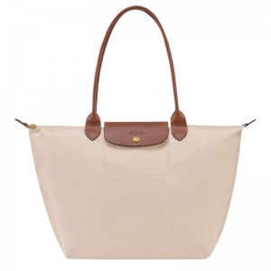 Longchamp Le Pliage Original L Tote Tassen Dames Wit | 8315-RINWD