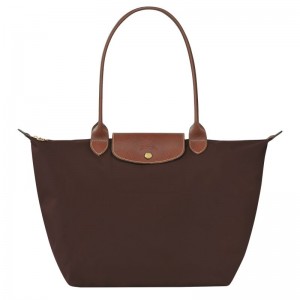 Longchamp Le Pliage Original L Tote Tassen Dames Chocola | 0179-UICSD