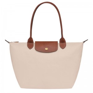 Longchamp Le Pliage Original M Tote Tassen Dames Wit | 0146-XHLCY