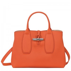 Longchamp Roseau M Handtas Dames Oranje | 7629-ERVMD