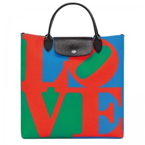 Longchamp x Robert Indiana L Handtas Dames Rood Donkerblauw | 9416-WGQKB