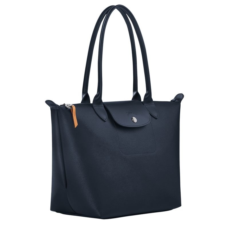 Longchamp Le Pliage City M Tote Tassen Dames Donkerblauw | 7098-SCEXB