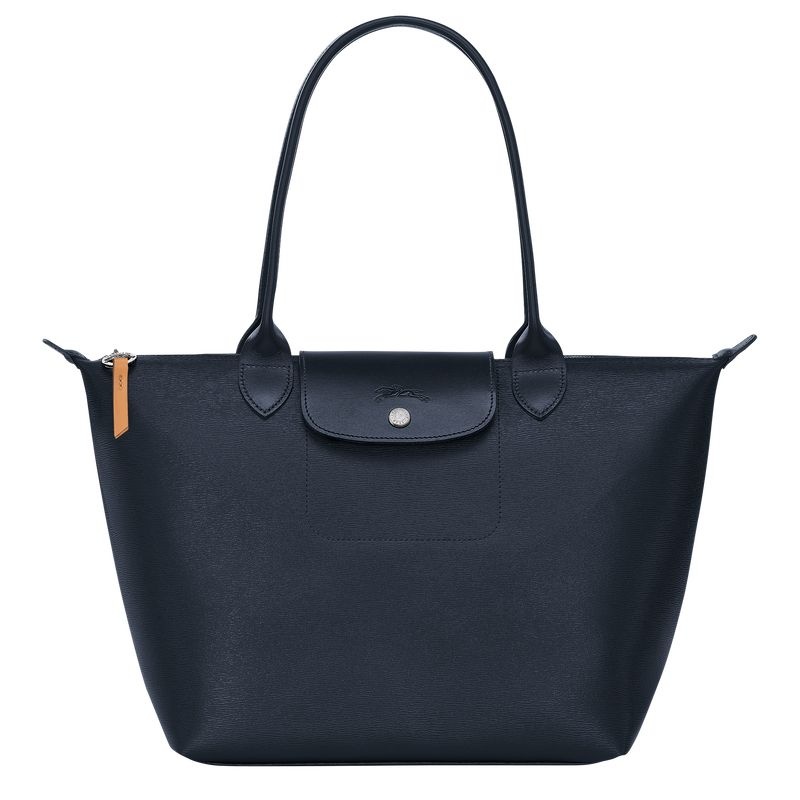 Longchamp Le Pliage City M Tote Tassen Dames Donkerblauw | 7098-SCEXB