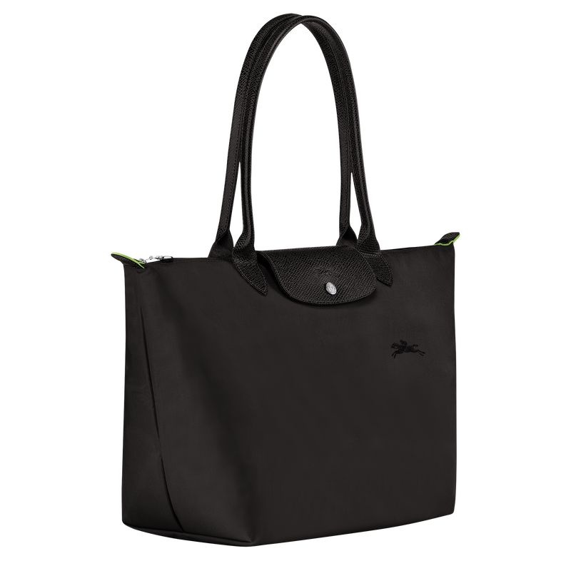 Longchamp Le Pliage Green L Tote Tassen Dames Zwart | 8912-BXDIL