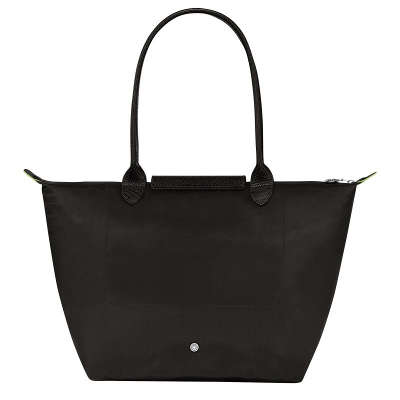 Longchamp Le Pliage Green L Tote Tassen Dames Zwart | 8912-BXDIL