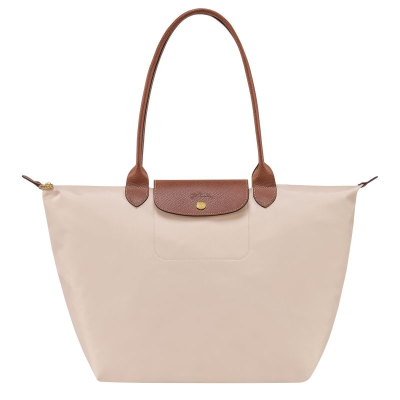 Longchamp Le Pliage Original L Tote Tassen Dames Wit | 8315-RINWD