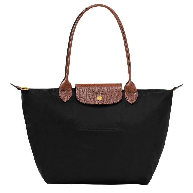 Longchamp Le Pliage Original M Tote Tassen Dames Zwart | 9368-OHEFN