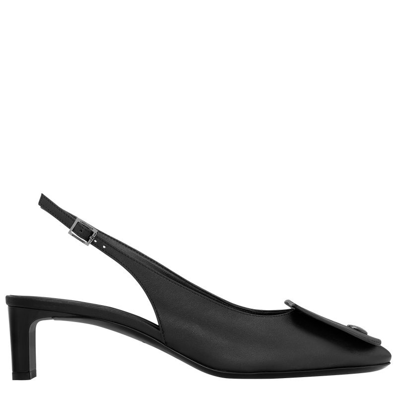 Longchamp Le Pliage Xtra Slingback pumps Dames Zwart | 6473-TZNLO